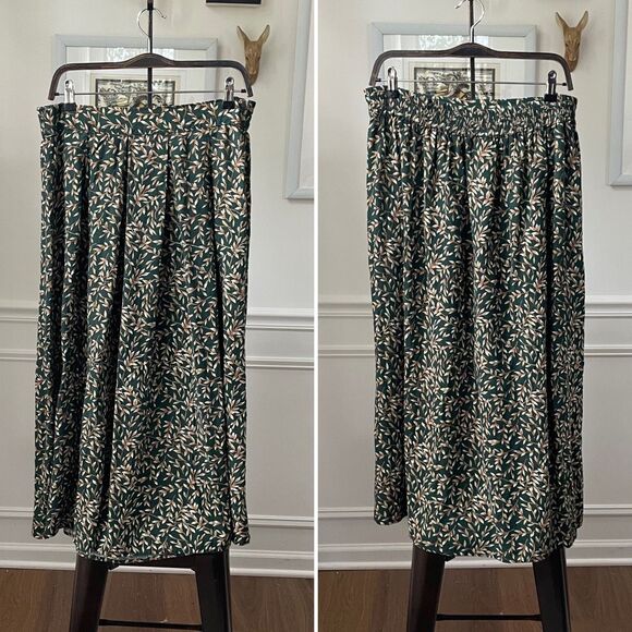 CC Hughes Long Green Cottagecore Prairie Skirt Vines L - Picture 7 of 7